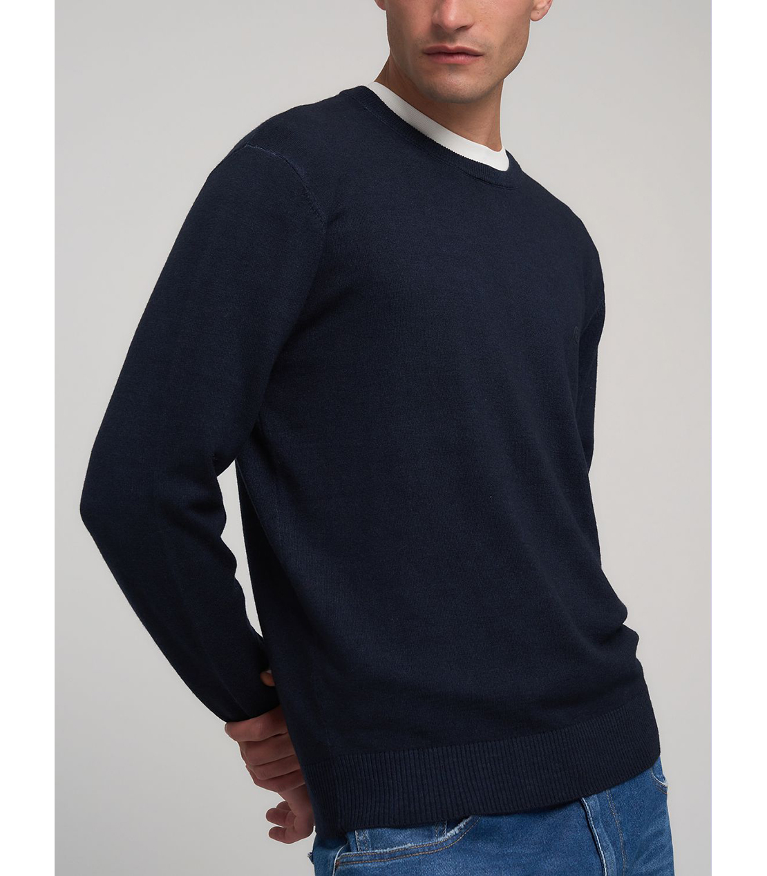 R刺しゅうウールブレンドプルオーバー 詳細画像 ダークブルー 7